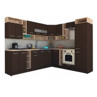 Bucatarie de Colt COSSY NEW DR. 230-260 Wenge / Decor 8548